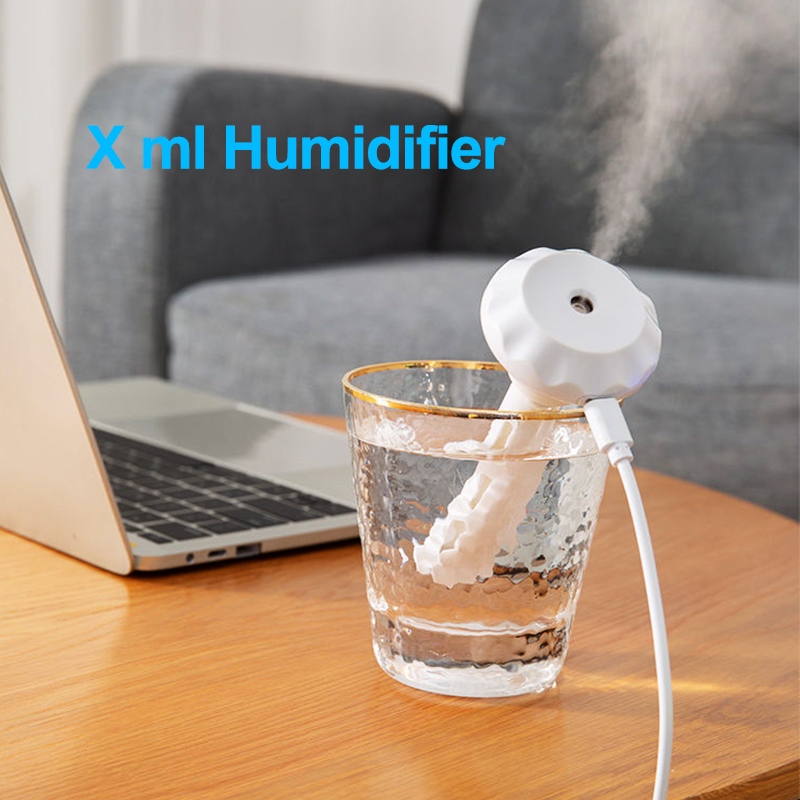 humidifier máy phun sương, mini máy phun sương tạo ẩm, bông lọc máy tạo ẩm, có đèn ngủ led 7 màu Không giới hạn công suất