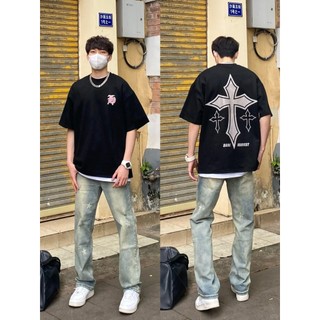 PEAR DODO Áo thun ngắn tay thương hiệu thời trang Mỹ mùa hè mới dành cho bé gái và bé trai dáng rộng phiên bản Hàn Quốc của áo thun dài