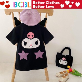  Bcbl Kuromi Đầm Cho Trẻ Em Dễ Thương Đen Sanrio Kuromi Đầm Cho Bé Gái Tay Ngắn Hoạt Hình Trẻ Em Đầm Bé Gái 