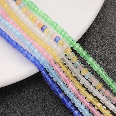 1 Dây / túi 3mm 150-155 Chiếc Mắt Mèo Cube Hạt Cho DIY Trang Sức Vòng Tay Vòng Cổ Làm Phụ Kiện