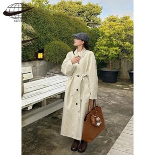 Áo khoác gió trắng dành cho nữ, áo khoác dài vừa và nhỏ phong cách Anh, phong cách Hàn Quốc siêu đẹp