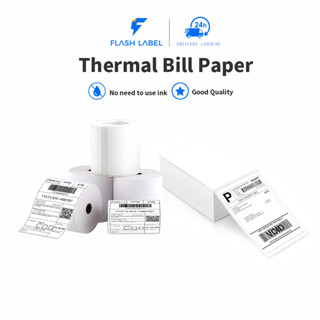 Giấy In Nhiệt Decal A6 - 100x150mm - Tệp 500 Tem In Bill Shopee TMĐT Cuộn A6 A7 Tem Trà Sữa Có Lớp Keo