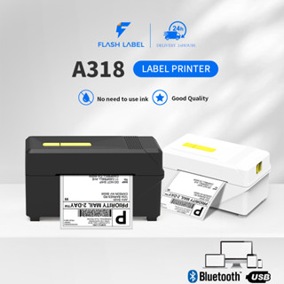 Máy In Nhiệt FlashLabel A318 In Khổ A7 In Đơn Hàng, Phiếu Gửi, Minicode, Logo Tự Dán