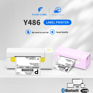Máy in đơn hàng FLASHLABEL Y486 in đơn hàng, phiếu gửi, minicode, Logo Tự Dán, Bảo Hành 16 Tháng