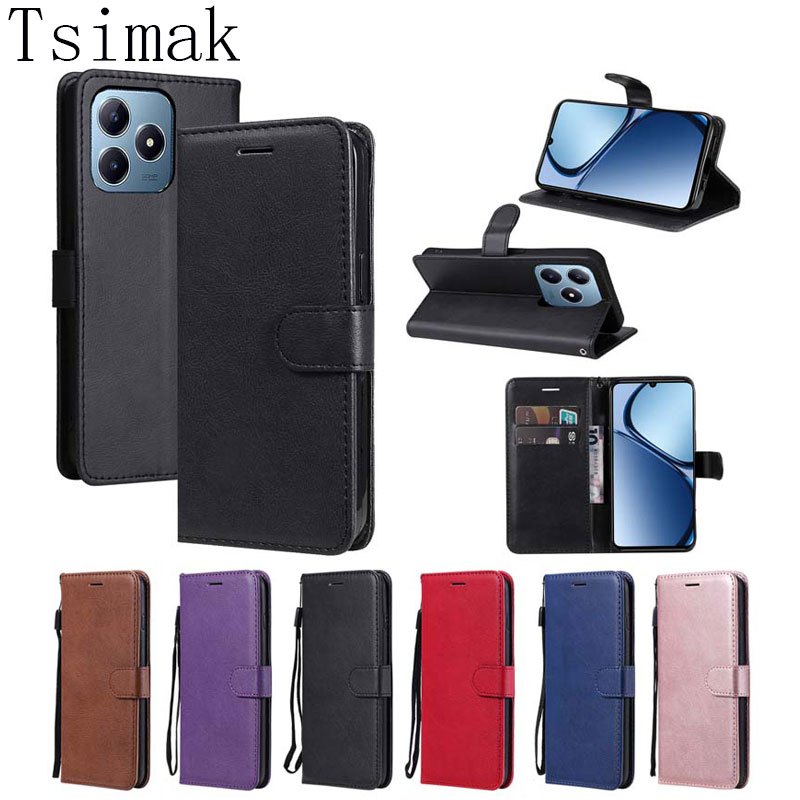 Ốp Điện Thoại Ví Cho OPPO Realme C67 C65 C63 C61 C55 C53 C51 C35 C33 C31 C30 4G C25S C25Y C21Y C20 C