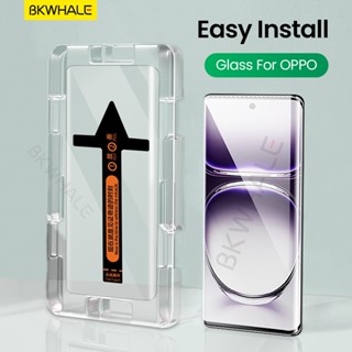 Bkwhale Dễ Dàng Lắp Đặt Kính Cường Lực Cho OPPO Reno 12 12F 11 11F 13 13F 4 5 6 7 8 9 10 Pro + Find X7 Ultra X8 X6 X5 Reno13F Reno12F Reno11F Reno12 Reno11 Pro Bảo Vệ Toàn Màn Hình