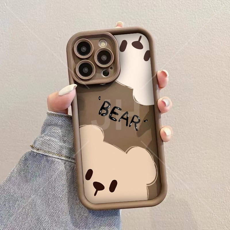 ốp lưng Honor X9B 5G X5 Plus X8B X6A X7B X6B Magic 5 Lite 5G ốp lưng Mới sáng tạo tiếng Anh gấu 5 màu sắc