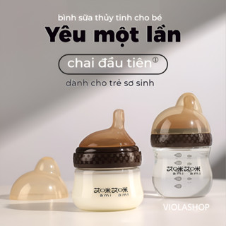 bình sữa thuỷ tinh cho bé/chống sặc/bình trữ sữa thuỷ tinh/hộp đựng sữa mẹ/cổ rộng 90&150ml/bình uống nước /bình tập hút cho bé/núm ti siêu mềm/ chống đầy hơi