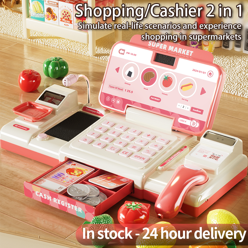 Yimi Máy Tính Tiền Đồ Chơi Kid Giả Vờ Chơi Đồ Chơi Trò Chơi Mua Sắm Siêu Thị Máy Tính Tạp Hóa Có Âm Thanh