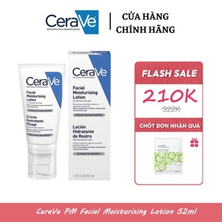  【💯hàng thật CeraVe PM Facial Moisturising Lotion 52ml Kem Dưỡng Ẩm ban đêm 