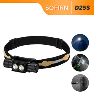 Set đèn pin đeo đầu SOFIRN D25S (H25S) LED 1200Lm SST40 siêu sáng chống thấm nước IPX6 USB Type C sạc lại được tiện lợi