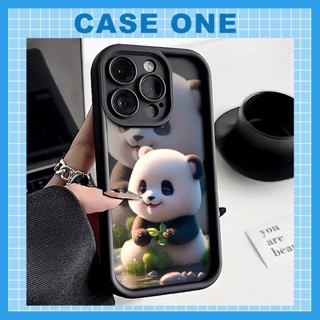 Ốp lưng gấu trúc đỏ trắng cho iPhone 11 7plus 14Promax 14 13 13Pro xsmax 15Pro 15promax 15 xr 11Pro 12 12Pro 7 11Promax TPU mềm bảo vệ chống sốc