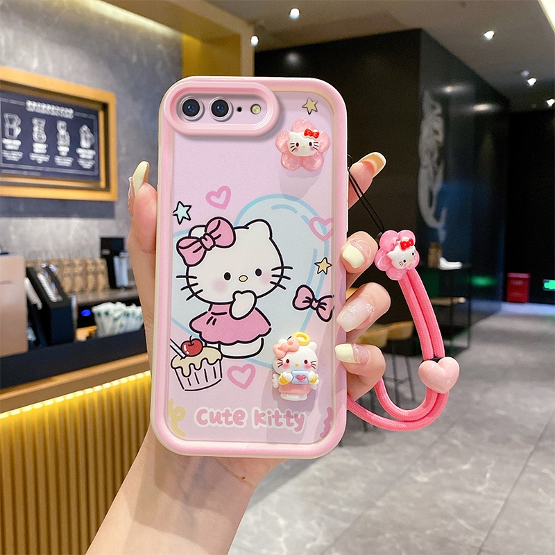 Vỏ Mềm Silicon Hoạt Hình 3D Miếng Dán Ba Chiều Vòng Tay Búp Bê Vỏ Điện Thoại Thích Hợp Cho IPhone 7 Plus / 8 Plus