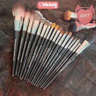 【 Lilibeauty   Set Cọ Trang Điểm Tán Nền Đánh Mắt Khói & Cọ Môi Lông Dê