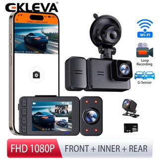 Ekleva Xe DVR Dash Cam WiFi HD1080P Góc Rộng Cảm Biến G Bảng Điều Khiển Camera Đỗ Xe Màn Hình Vòng Ghi Video Tầm Nhìn Ban Đêm Hộp Đen