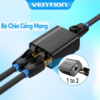 Bộ Chia Cổng Mạng Vention Ethernet Rj45 Từ 1 Cổng Sang 2 Cổng Dành Cho Cat5 Cat5e Cat6 Cat6a Cat7