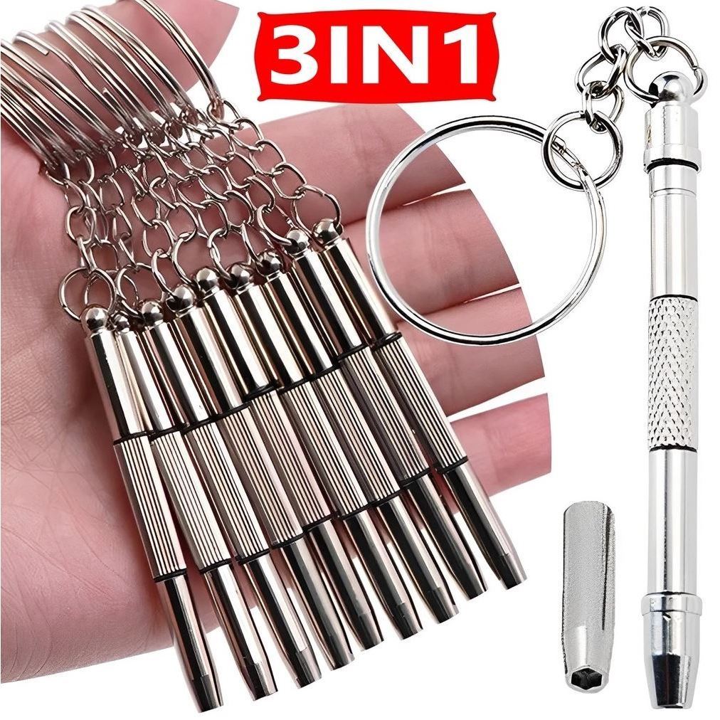 💕Dy💕Tua vít 3 trong 1 tiện Tuốc nơ vít kính loại B Công cụ sửa chữa đồng hồ kính đa năng mini