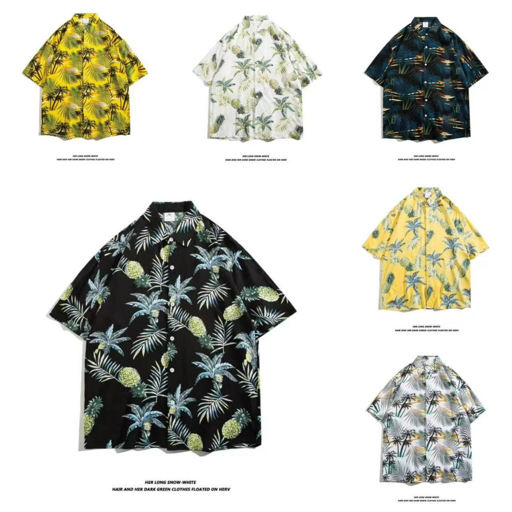 M-3XL Nam Retro Hoa Hawaii Áo Sơ Mi Nam Tay Ngắn M-3XL 100 Phong Cách