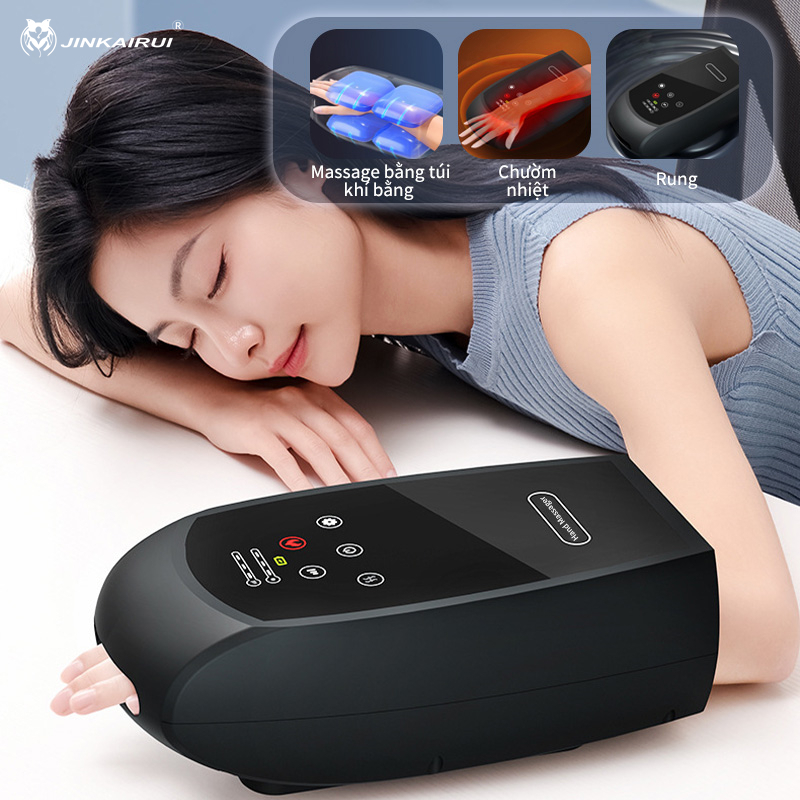 Máy Massage Tay Jinkairui Massage túi khí, Sưởi ấm Cổ tay, Ngón, Lòng Bàn Tay Massage
