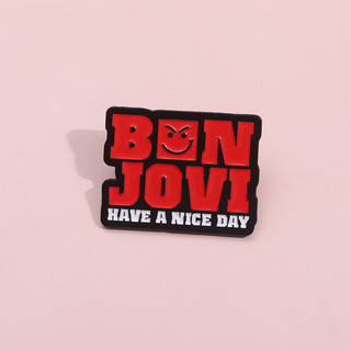 Ngộ nghĩnh Bon Jovi Âm Nhạc Trâm Cài Có Một Ngày Đẹp Văn Bản Trâm Cài Kim Loại Huy Hiệu Ba Lô Phụ Kiện Quà Tặng Cho Bạn Bè
