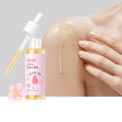 Laikou Japan Sakura Body Oil Giảm xỉn màu Tăng cường làn da rạng rỡ Làm mềm da 50ml