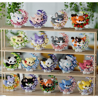 Quà tặng đồ chơi khối xây dựng dòng động vật mặt trăng 3D dễ thương