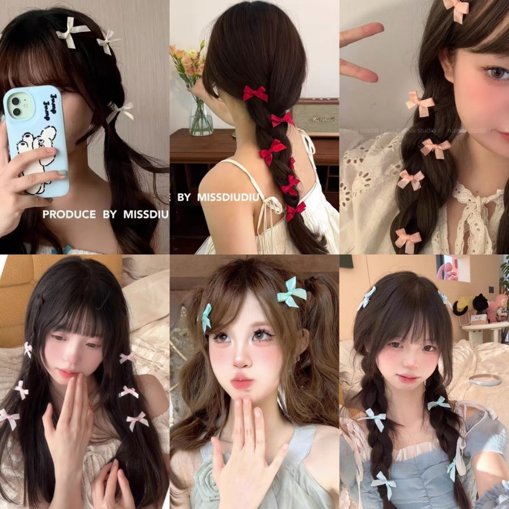 ⚡CM⚡Kẹp Tóc Hình Nơ Ruy Băng mini Dễ Thương Phong Cách Hàn Quốc Y2K