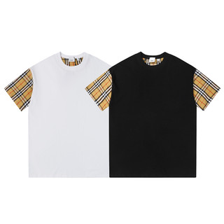 Áo thun ngắn tay cổ tròn Cotton kẻ sọc cổ điển Bb SS22