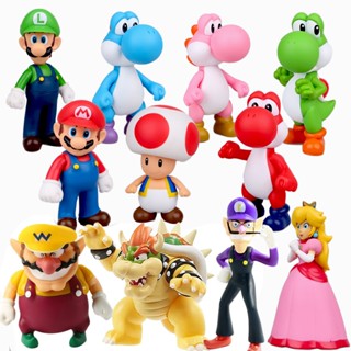  Đồ Chơi Mô Hình Nhân Vật Super Mario Luigi Yoshi Donkey Kong Toadette Collectibles Koopa Troopa Toad Princess Peach 