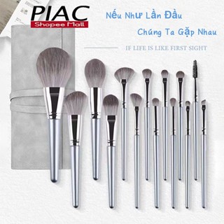 Bộ Cọ Trang Điểm 14 Cây PIAC Hỗn Hợp Phấn Nền Trang Điểm Dạng Phấn Mịn Mịn Mềm Mại