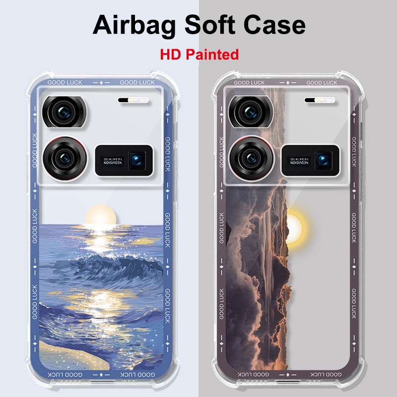 Dành Cho Nubia Z60 Ultra Ốp Lưng Điện Thoại Z60Ultra Chụp Ảnh Trong Suốt TPU Chống Rơi Silicon Mềm B