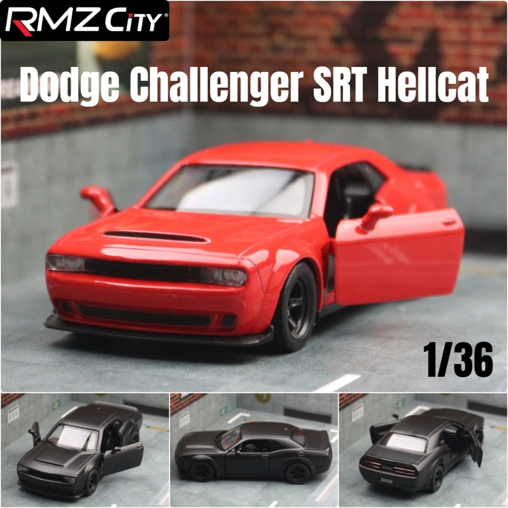 Rmz CITY 1 / 36 Dodge Challenger SRT Demon Mô Phỏng Die Cast Xe Mô Hình Diecast Hợp Kim Kim Kim Loại