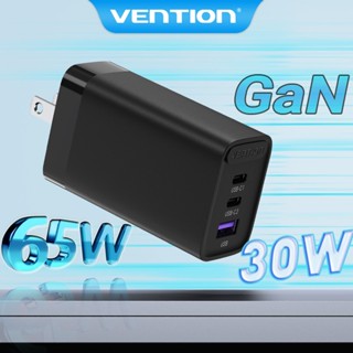 Bộ sạc nhanh Vention 30W 65W GaN Củ Sạc PD 3.0 USB Type C QC4 + sạc nhanh thích hợp cho iPhone 16 / 15 / 14 - Hàng Chính Hãng, BH 12 tháng