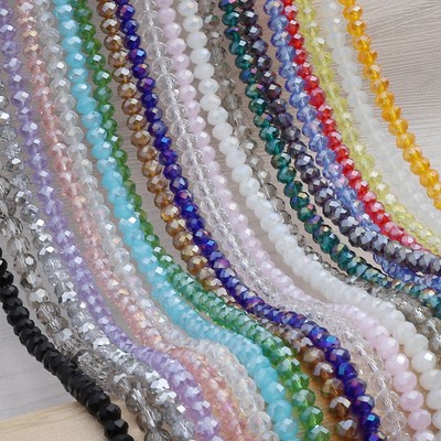 BEADIA 4mm Set 120 Hạt Pha Lê Xỏ Lỗ Nhiều Màu Sắc Dùng Để Làm Đồ Trang Sức Thủ Công