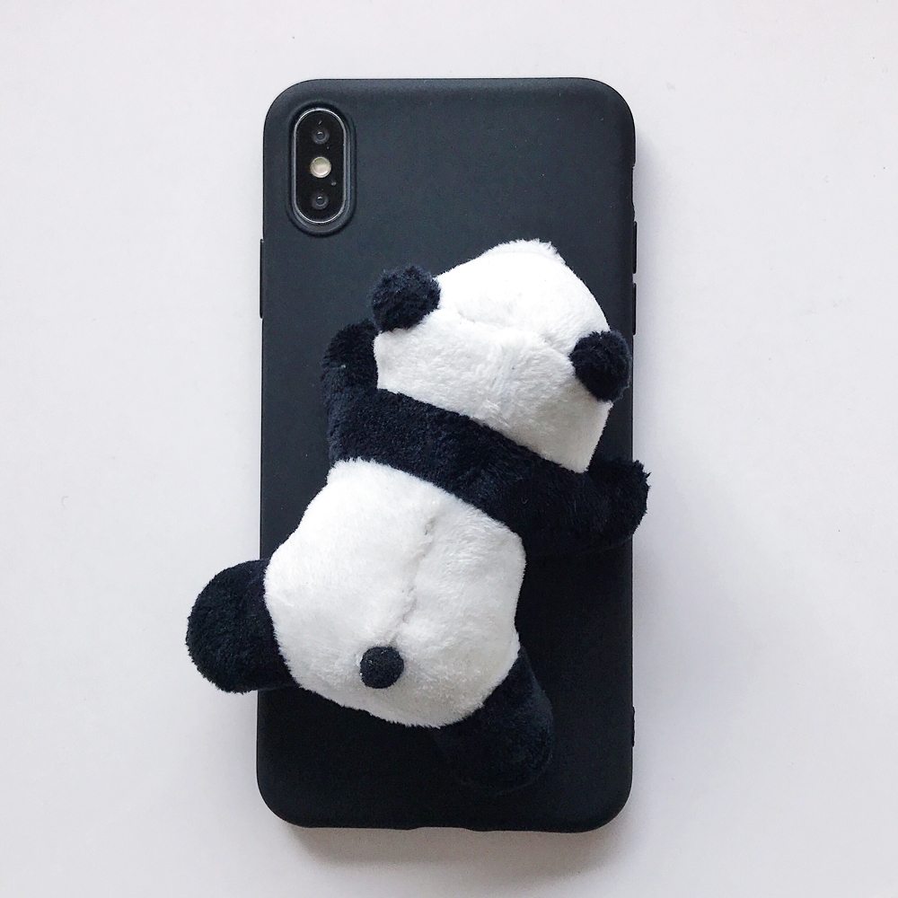Panda Stand Soft Phone Case cho Apple iPhone 18 17 16 15 13 12 11 Pro Max 12 13 mini XS XR XS Max X 