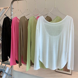 Áo Thun Thể Thao yoga Dài Tay Dáng Rộng Siêu Mỏng Phối Lưới Nhanh Khô