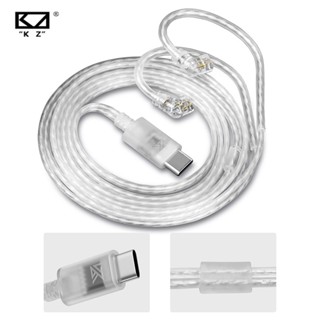 Kz Chính Hãng TYPE-C Tai Nghe Cáp Mạ Bạc Nâng Cấp Cáp Tai Nghe Dây 3.5MM 2PIN Cho KZ Castor ZAX ZSX ZSN PRO
