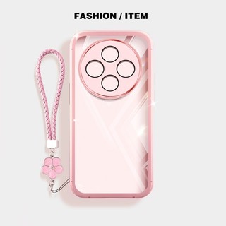 Ốp lưng Xiaomi Redmi 15 12C 13C 14C 15C 4G 5G Poco C65 C75 C85 Ốp điện thoại mềm silicon chống sốc trong suốt có dây treo hoa