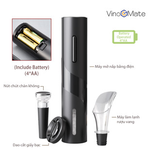 Dụng cụ mở nút chai rượu vang bằng điện đa năng tiện dụng/ Dụng cụ mở nắp rượu/Electric Wine Opener+Wine Pouter+Vacuum Wine Stopper+Foil Cutter