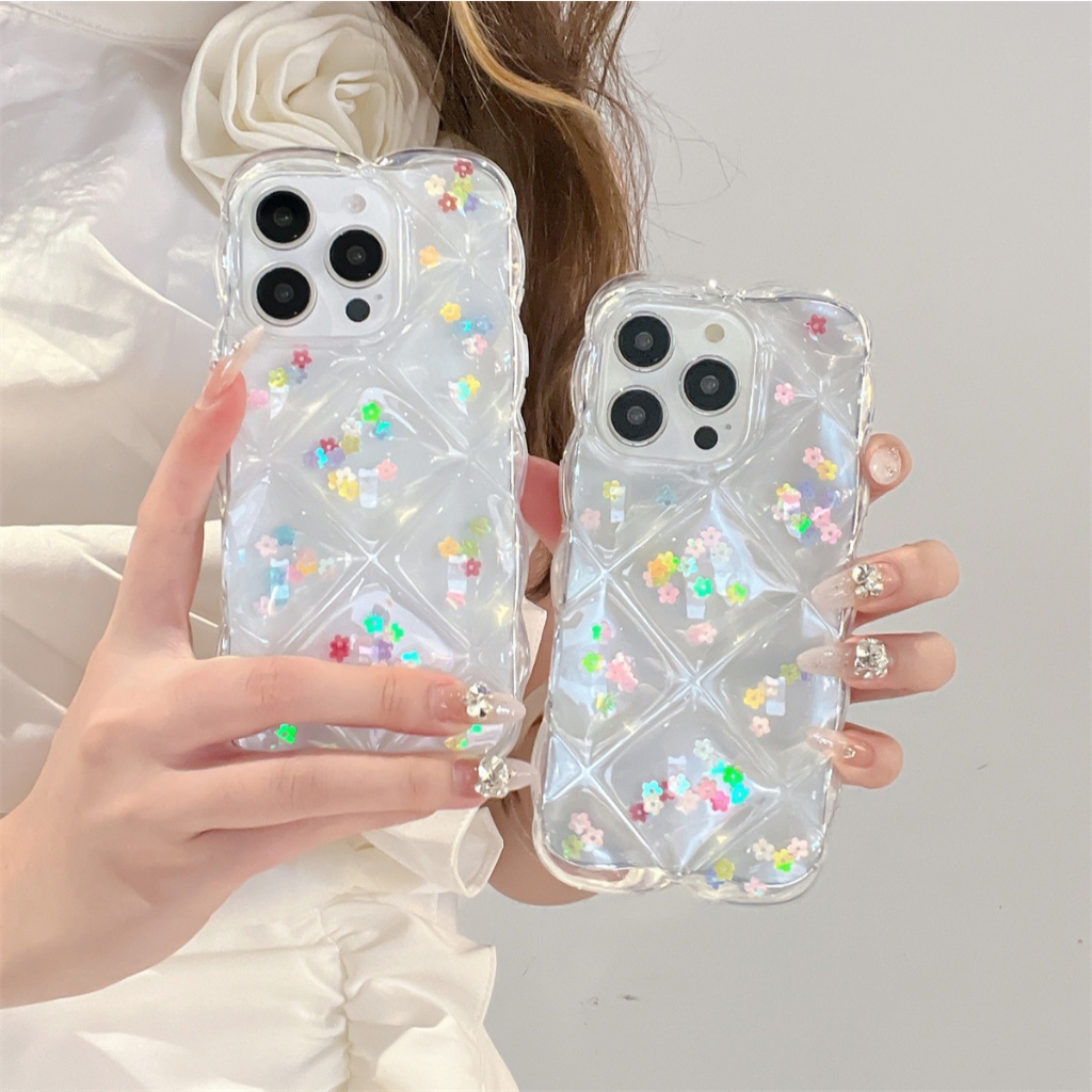 Ốp điện thoại iPhone hình hoa trong suốt cho iPhone 16 ProMax 15 ProMax Plus 13 12 11 14 ProMax XSMax