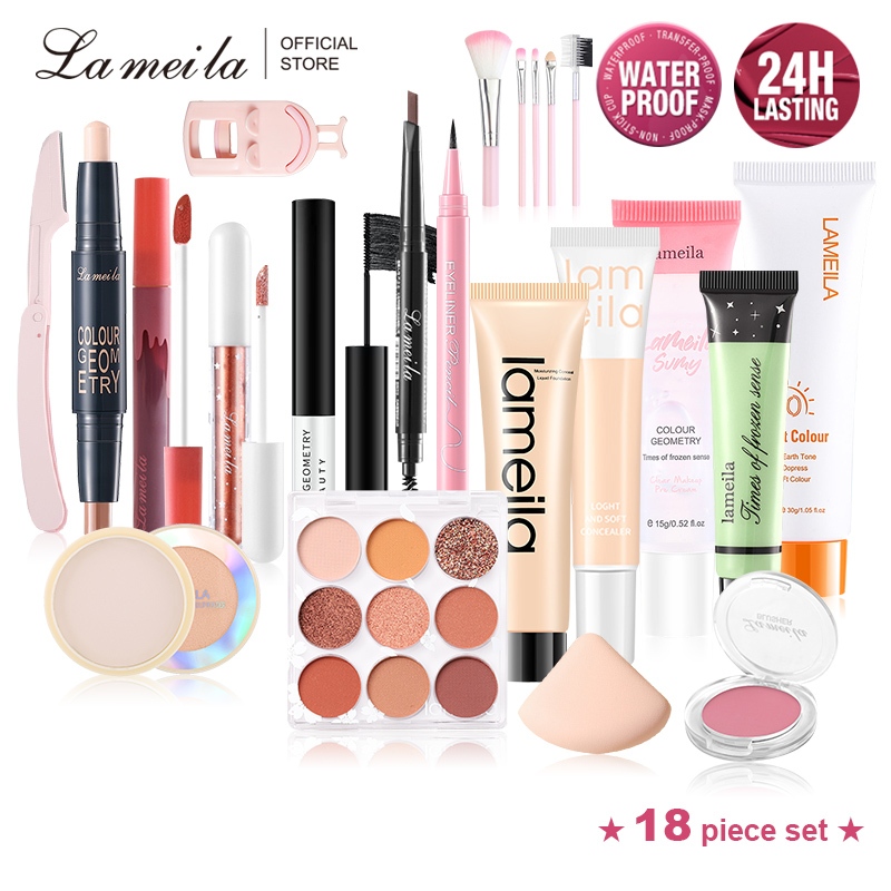 Bộ làm đẹp mỹ phẩm Lameila 18 miếng chống mồ hôi lâu trôi