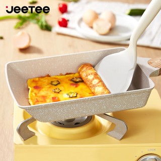 JEETEE chảo vuông Chảo chống dính đáy chiên trứng 18cm phong cách Nhật Bản cuộn dùng mọi loại bếp