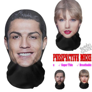 Mặt nạ ronaldo 3D Full Face Mask Nhân vật mô phỏng Mũ đội đầu ngộ nghĩnh dành cho người hâm mộ Cosplay Nhập vai Taylor Swift / Kanye