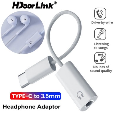 Hdoorlink Bộ Chuyển Đổi Âm Thanh Loại C Sang 3.5 Mm Tai Nghe Jack Cáp Tai Nghe Adapter Cáp USB C Sang Aux Cáp Âm Thanh