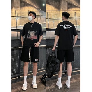 PEAR DODO Áo thun ngắn tay in họa tiết cổ điển Mỹ dành cho nữ mùa hè mới thương hiệu thời trang dáng rộng nửa tay hàng đầu nam