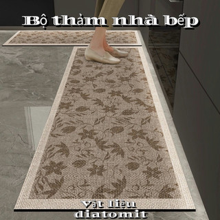 Bộ 2 thảm bếp,Nguyên liệu bùn tảo cát,Thảm bếp chống trượt họa tiết Mỹ,Kích thước 45*70cm đến 45*150cm,Hút nước mạnh, chống dầu, dễ lau chùi. thảm bếp chống trượt, thảm trải sàn bếp, thảm chống trượt