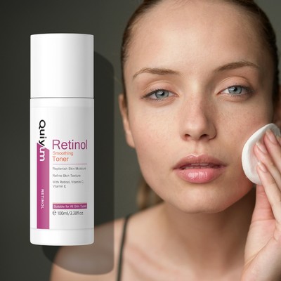 Quiyum Retinol Smoothing Toner Dưỡng ẩm sâu Ngay cả tông màu da Tinh chỉnh kết cấu da Chống lão hóa 100ml