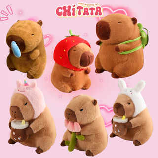 Capybara gấu bông sổ mũi nhồi chuột lang nước thỏ dâu tây mềm mại đáng yêu