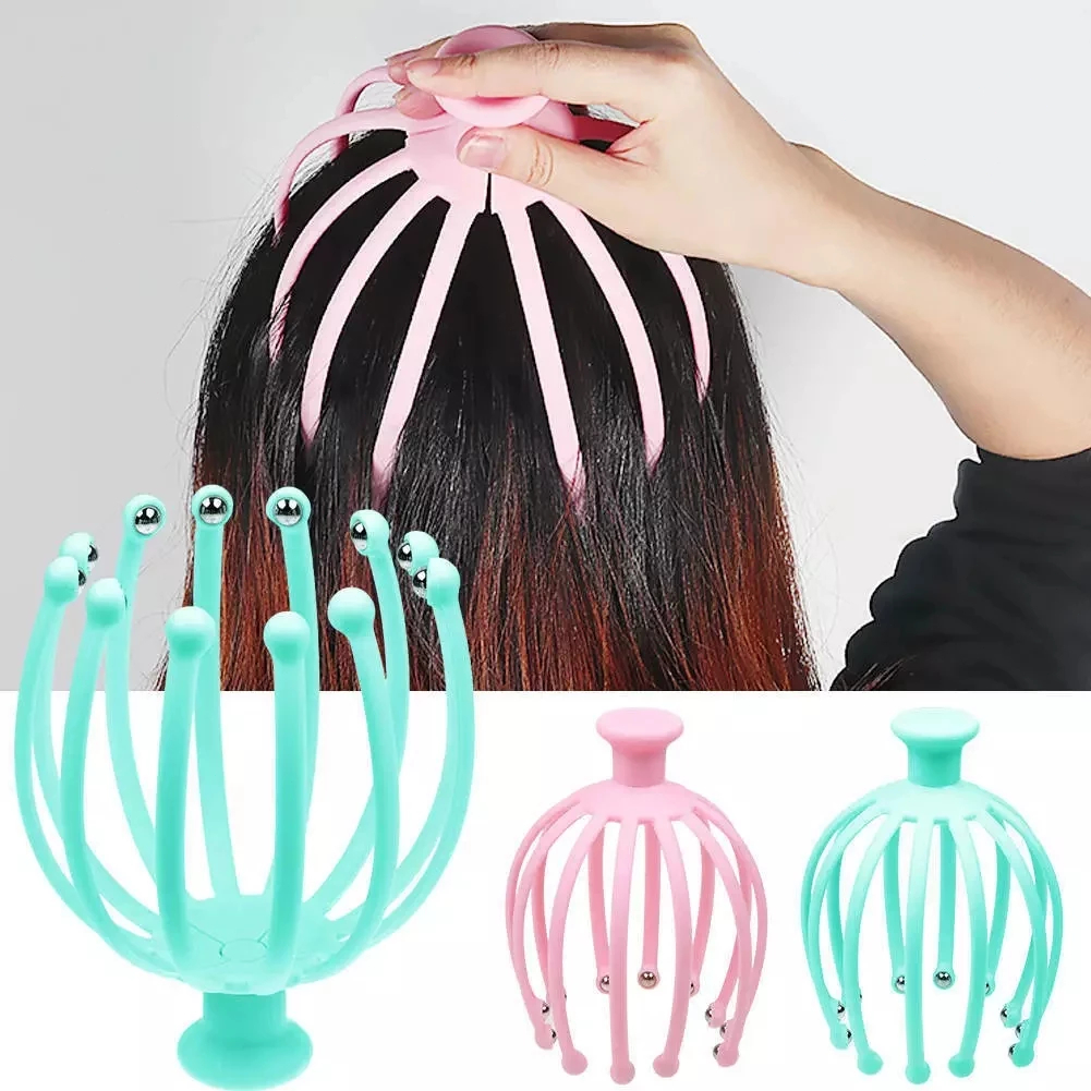 Máy mát xa đầu COD Máy mát xa da đầu 12 ngón tay Máy gãi đầu để giảm đau Chăm sóc đầu Massage Máy mát xa cơ thể Đầu bạch tuộc Máy mát xa da đầu Thiết bị cổ Giải phóng căng thẳng Máy mát xa thư giãn