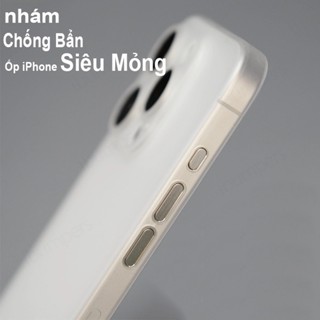 ibumpers Ốp Lưng iPhone Cao Cấp Siêu Mỏng Trong Suốt nhám Chống Bẩn Ốp Điện Thoại TPU Mềm Mỏng Làm Mát Thoáng Khí Chống Sốc Cho Iphone 15 14 12 13 12 Pro Max